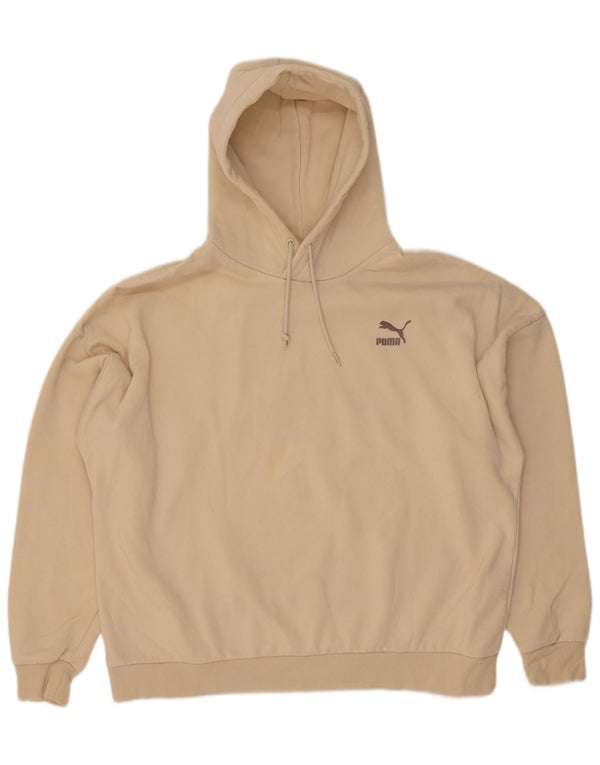 Puma - Sudadera con capucha para mujer, diseño gráfico, talla grande, color beige