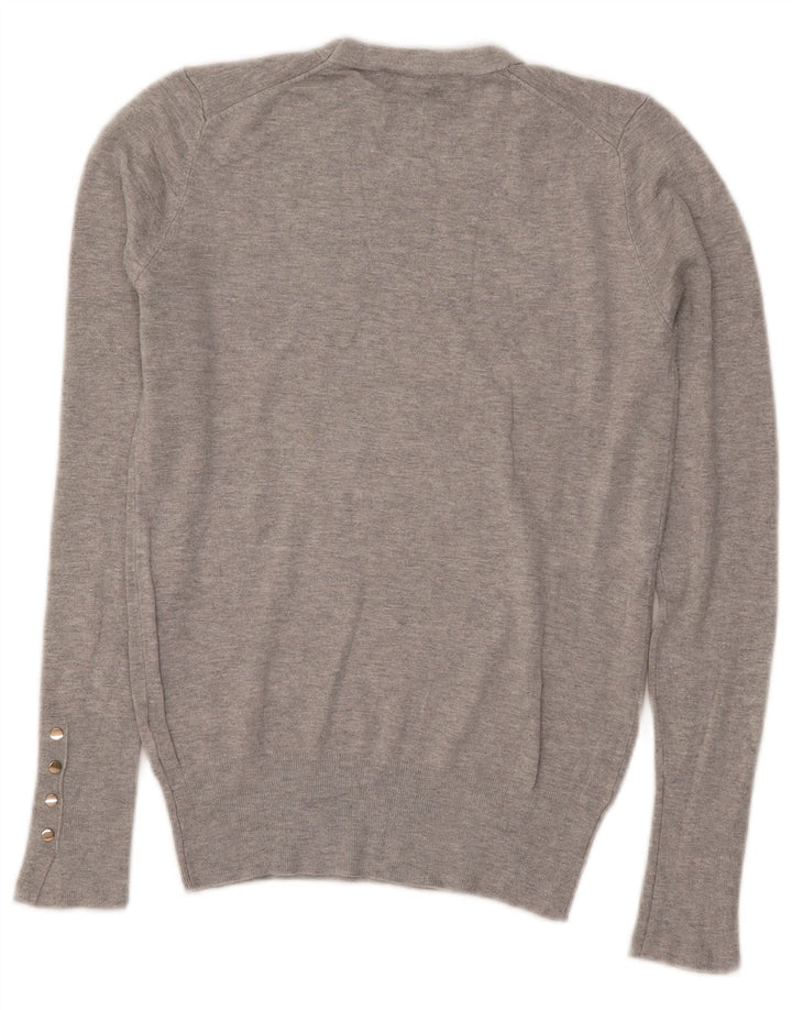 Zara - Jersey de cuello redondo para mujer, talla 40, color gris medio