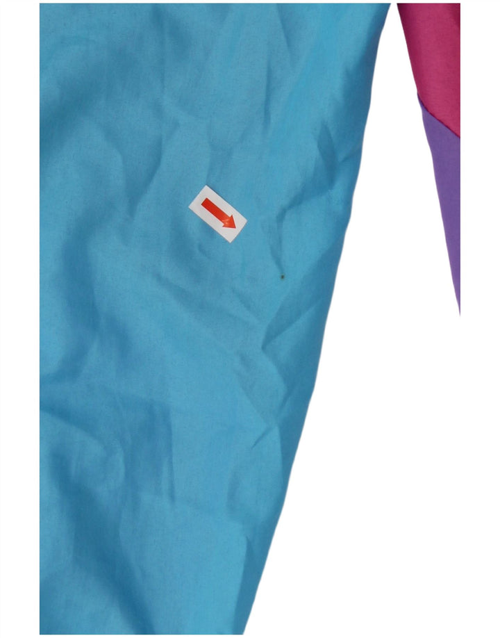 VINTAGE Pantalones de chándal para mujer Joggers Reino Unido 10 Bloque de color azul pequeño