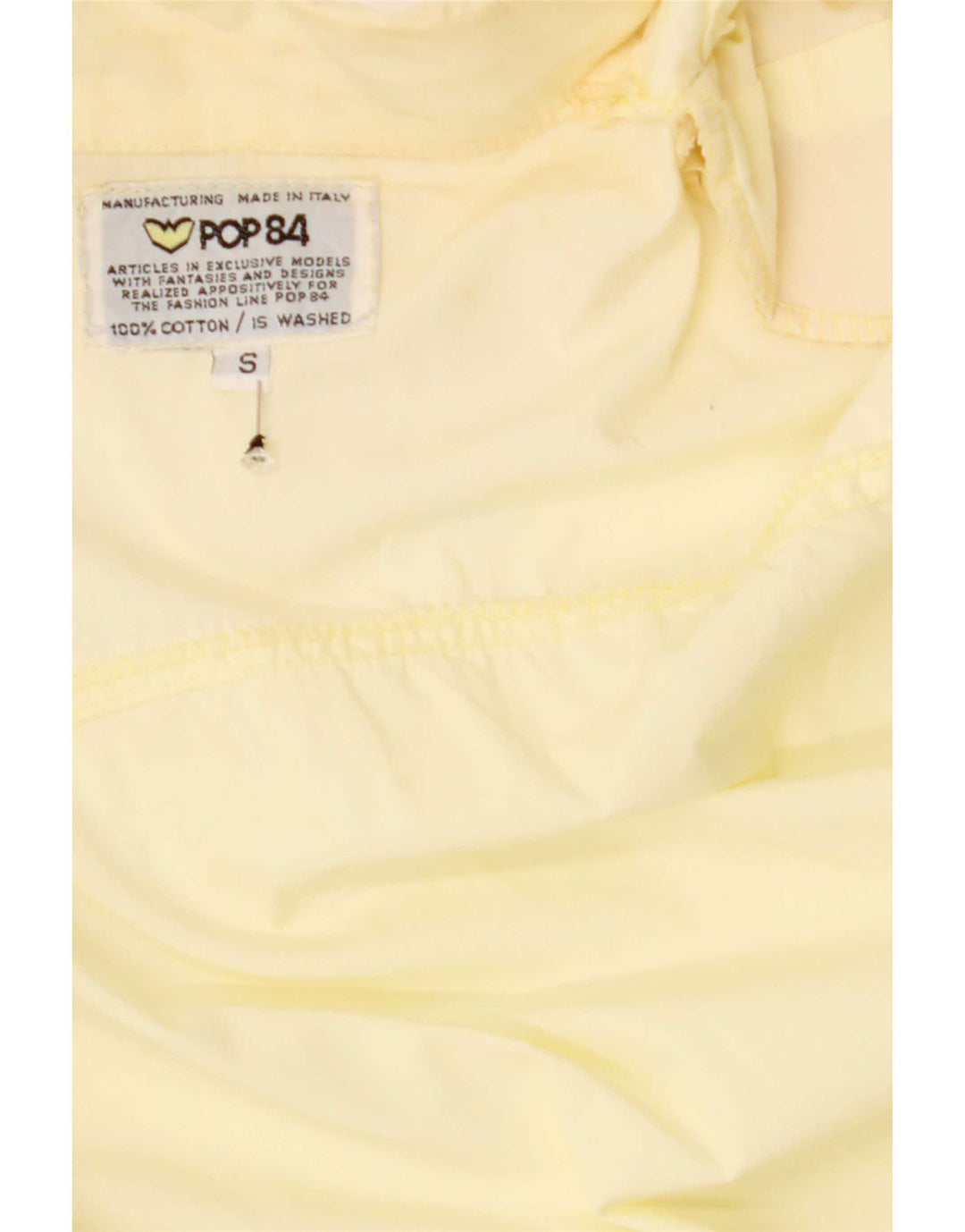 POP 84 Chaqueta tipo blazer extragrande con 1 botón para mujer UK 10 Small Yellow Cotton