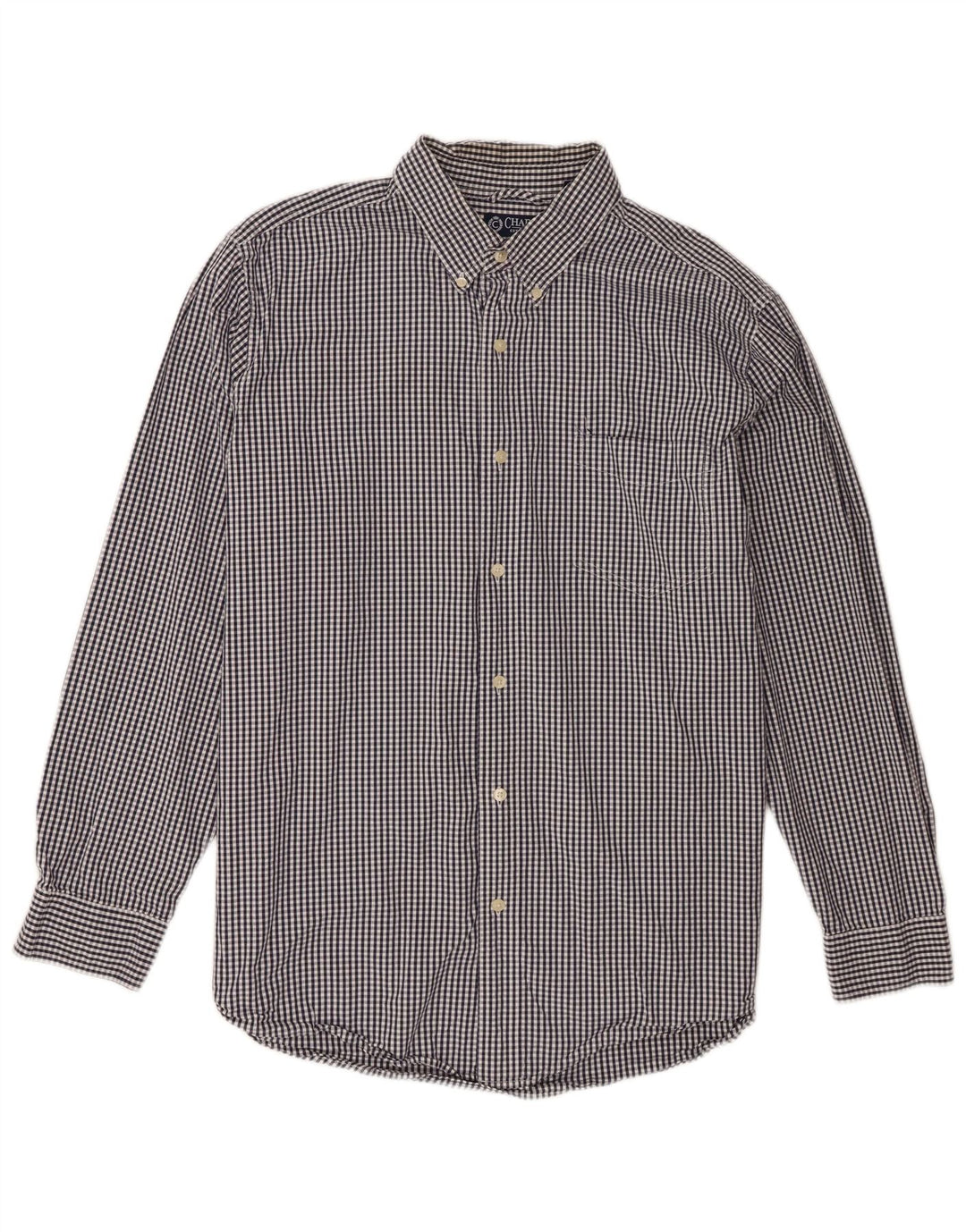 Chaps Camisa Hombre XL Azul Marino Algodón Gingham