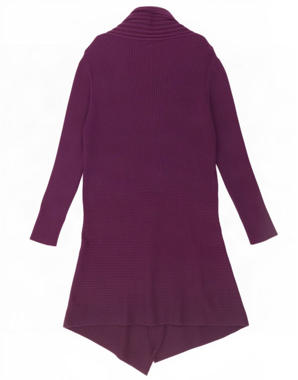 Marks & Spencer Suéter tipo cárdigan abierto asimétrico para mujer UK 20 2XL Púrpura