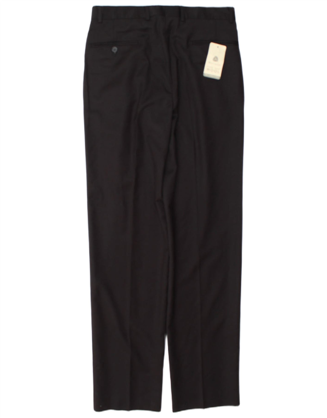 Vintage hombres pegged traje pantalones IT 48 Medio W32 L34 Lana Negra
