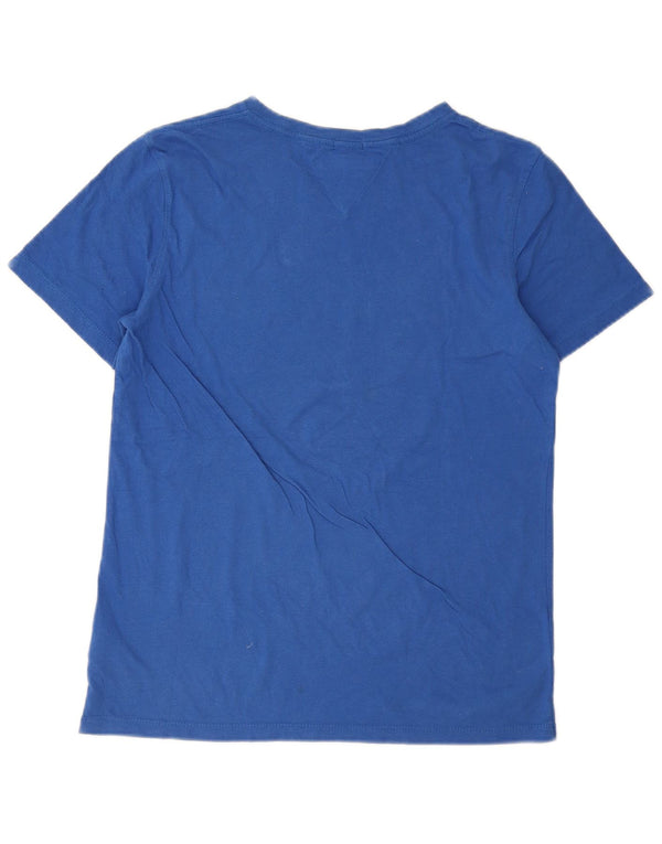 Tommy Hilfiger Camiseta estampada de corte regular para niños 15-16 años Algodón azul