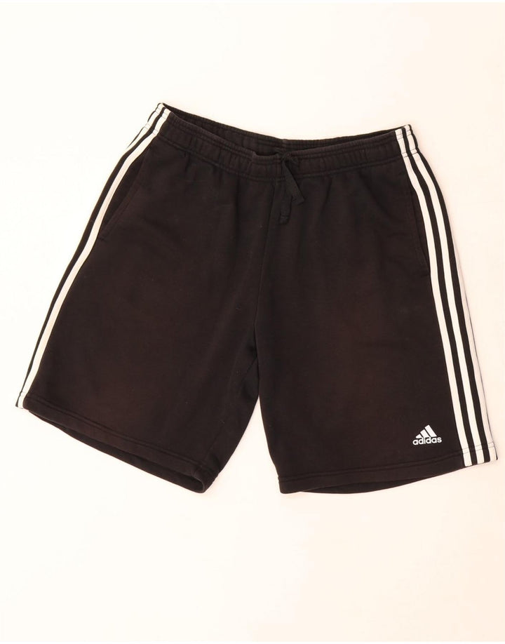 Adidas - Pantalones cortos deportivos para hombre, talla grande, algodón negro