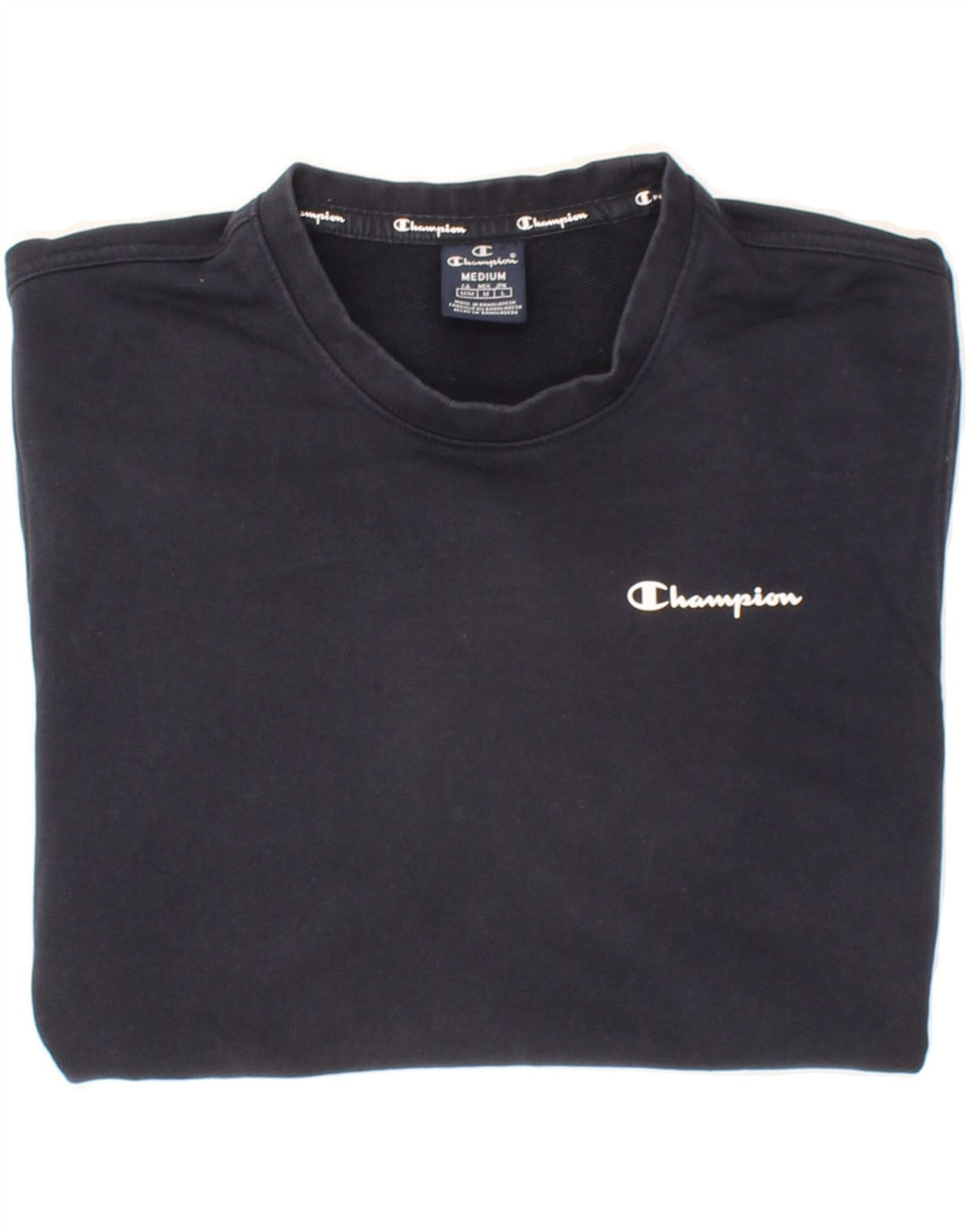 CHAMPION Hombre Sudadera Jumper Medium Azul Marino Algodón