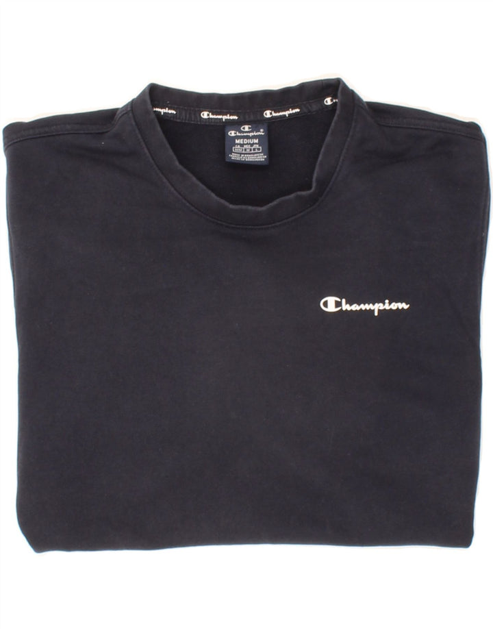 CHAMPION Hombre Sudadera Jumper Medium Azul Marino Algodón