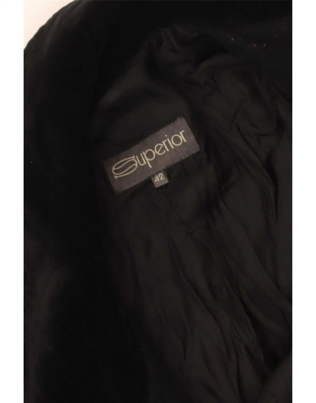 Superior Mujer Abrigo De Doble Botonadura IT 42 Medio Negro