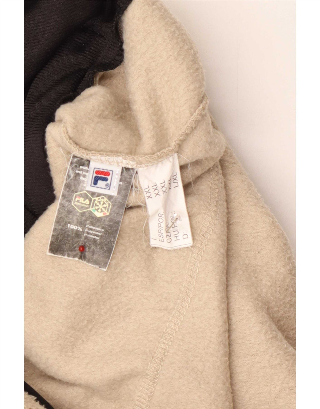 Fila Chaqueta polar para hombre UK 44 2XL Beige Poliéster