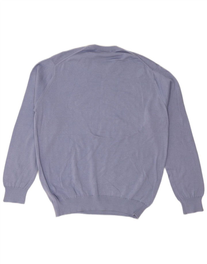 LACOSTE Jersey de cuello redondo para hombre talla 5 grande algodón azul