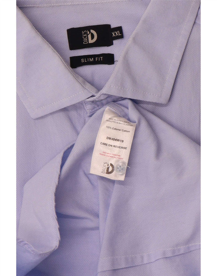 Dack's Camisa ajustada para hombre 2XL Algodón azul