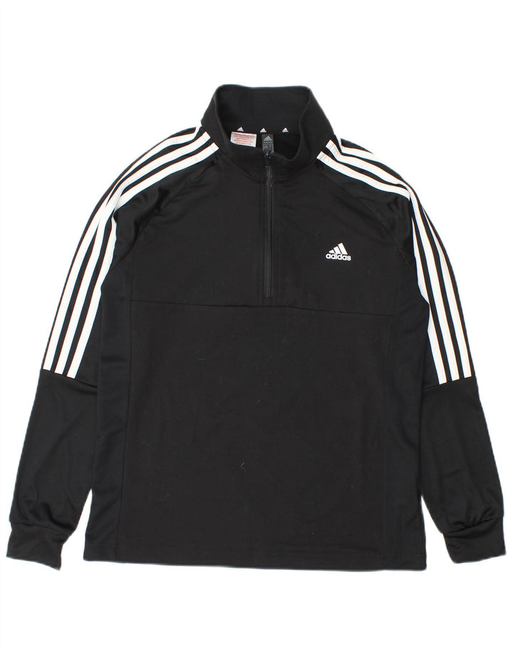 Adidas - Chándal Aeroready con cremallera y cuello para niños, 13-14 años, negro