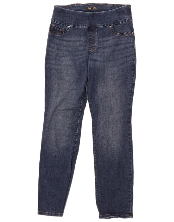 Lee Jeans ajustados de tiro medio para mujer, talla 12, grande, W30 L30, algodón azul
