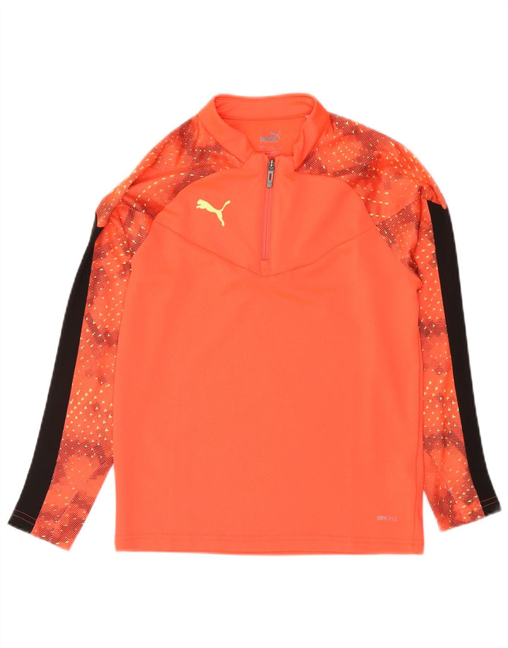 Puma - Camiseta de chándal para niño, diseño gráfico, color naranja, 11-12 años