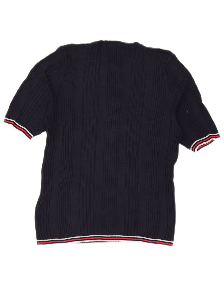 MARKS & SPENCER Suéter tipo jersey con cuello redondo para mujer UK 40 Grande Azul marino
