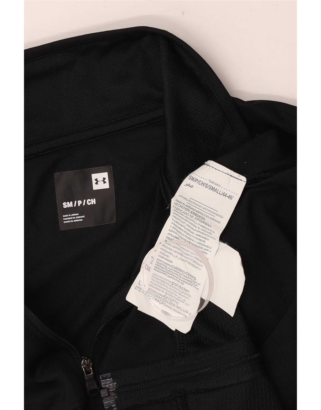 Under Armour Hombre Chándal Top Chaqueta Pequeña Poliéster Negro
