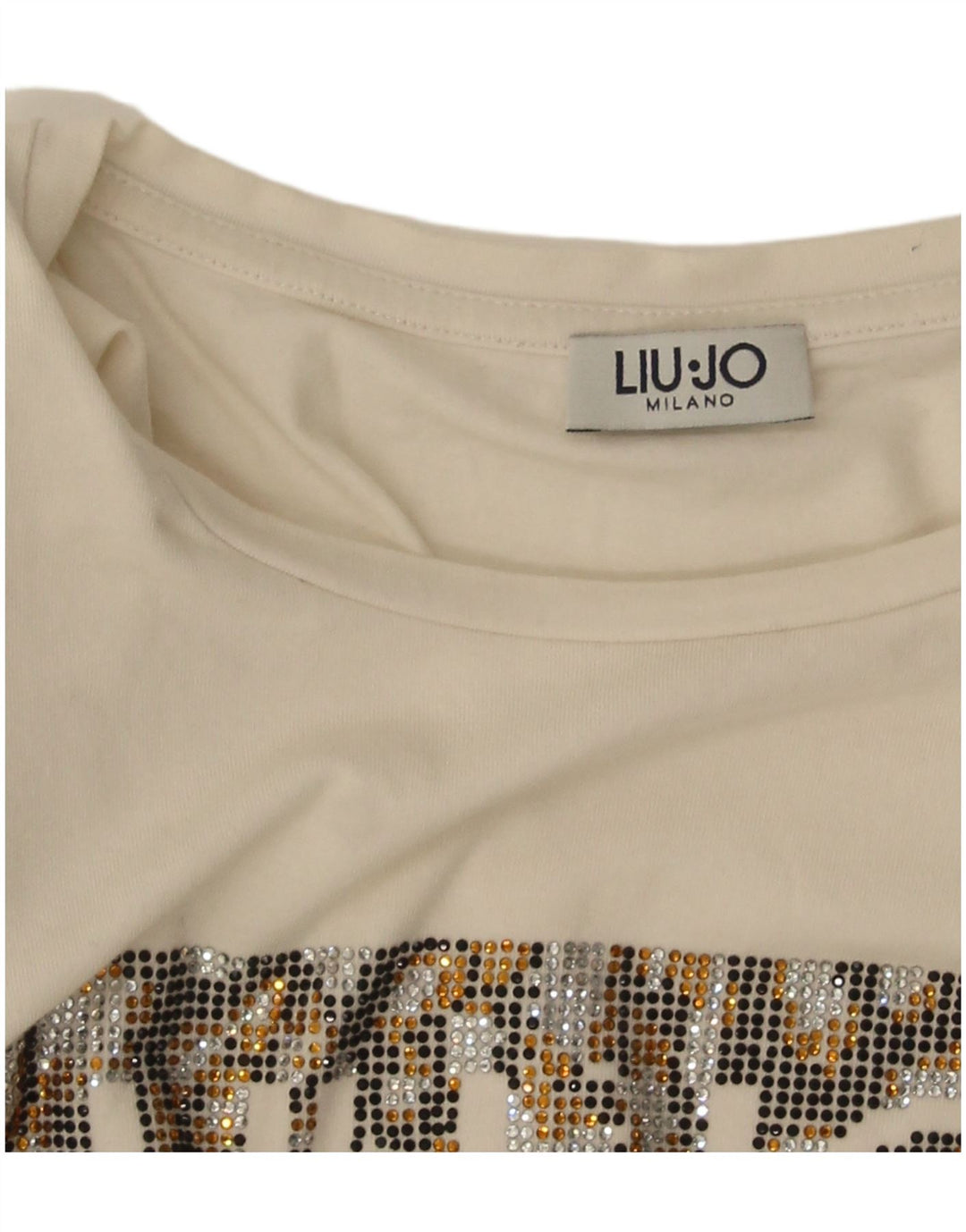 Liu Jo Camiseta gráfica para mujer Top UK 10 Small White