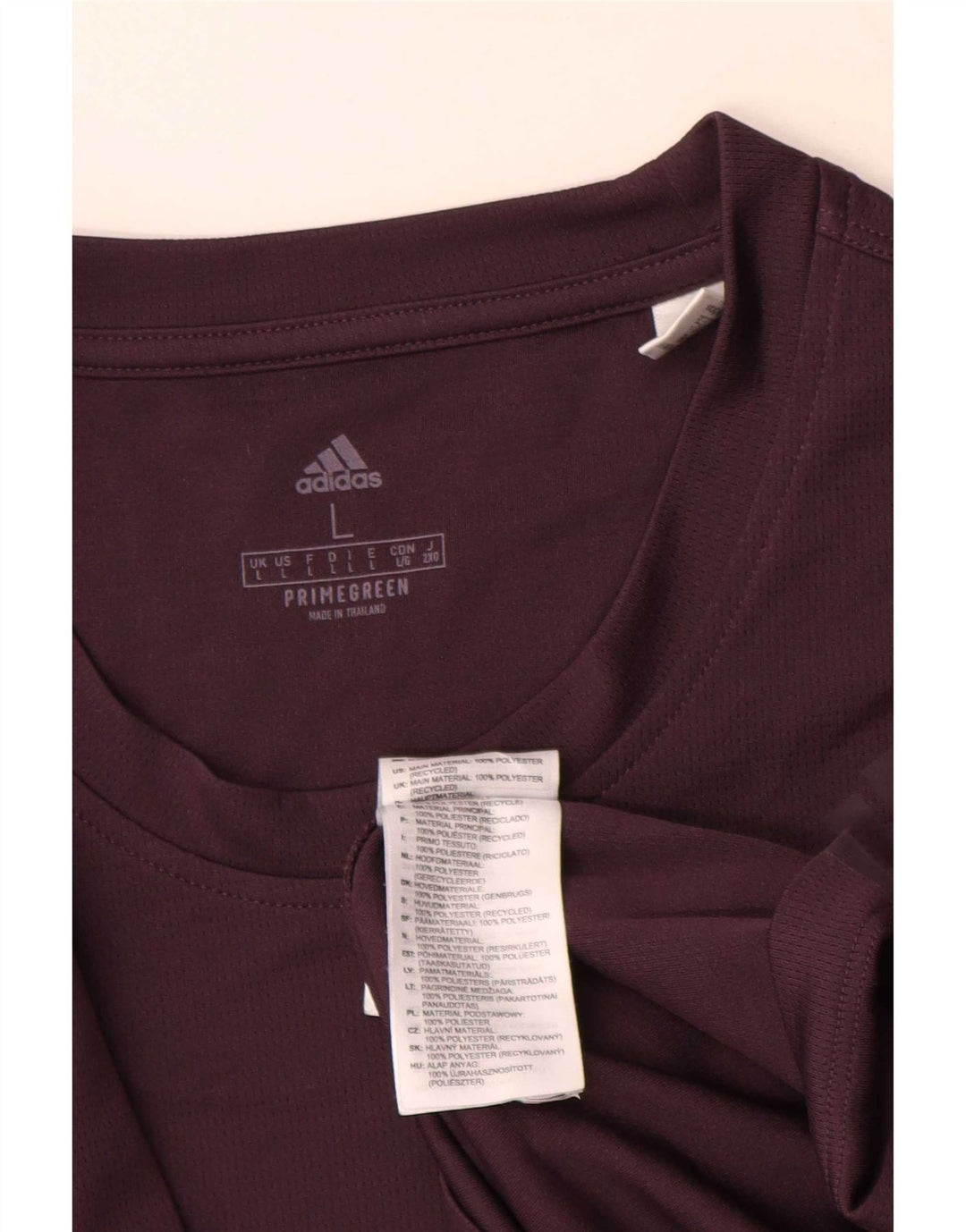 Adidas - Camiseta para hombre, talla grande, color morado, poliéster