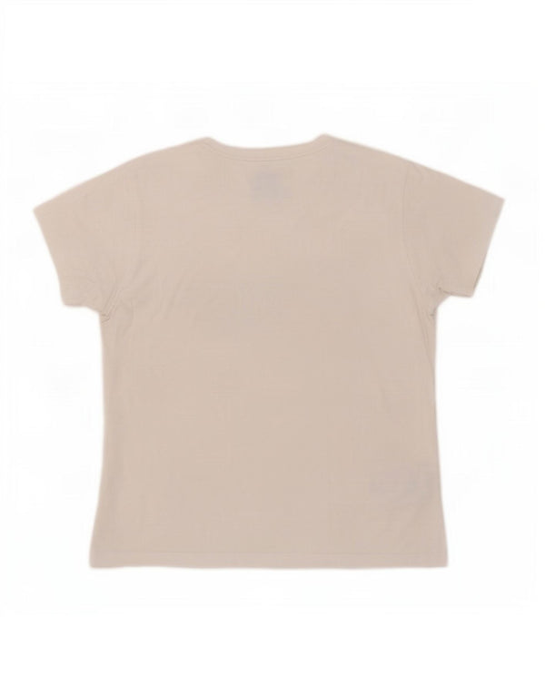 Jack Wolfskin Camiseta gráfica para mujer Top UK 46 Grande Algodón blanco