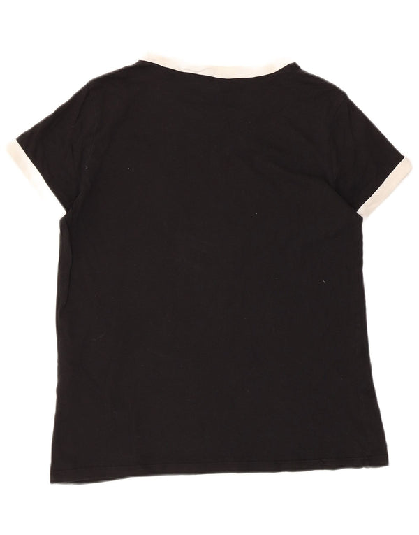 Levi's Camiseta para mujer Top UK 10 Small Black Colourblock Cotton