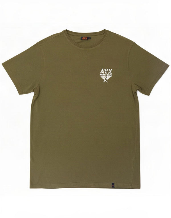 Avirex Camiseta para hombre Top Large Khaki