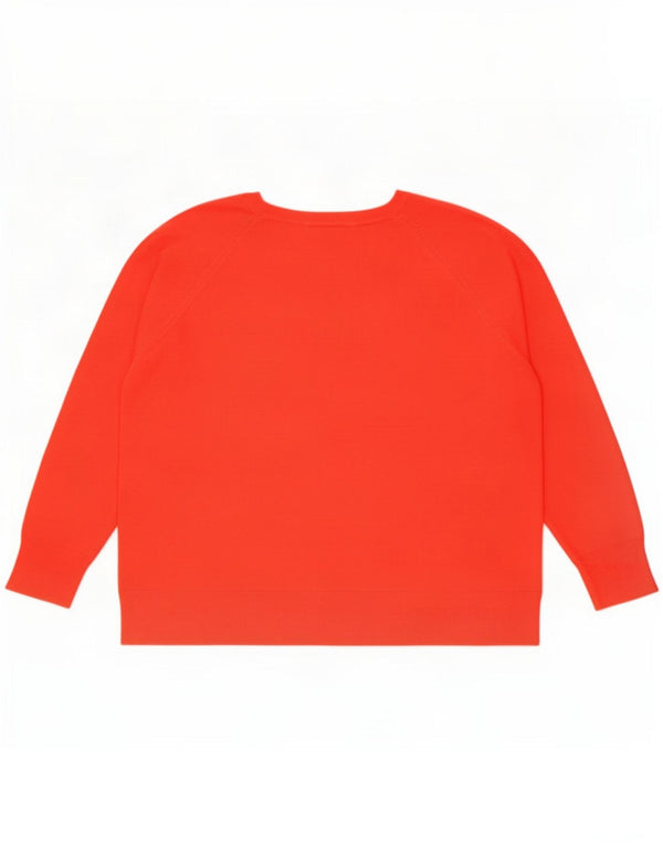 Zara Jersey con cuello barco para mujer, talla 40, XL, Rojo