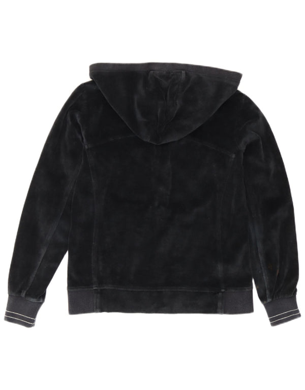 Champion Sudadera con capucha y cremallera de terciopelo de fácil ajuste para mujer UK 10 Small Azul marino