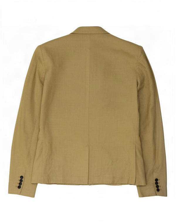 Sportmax Chaqueta tipo blazer con doble botonadura para mujer UK 12 Medium Green Linen