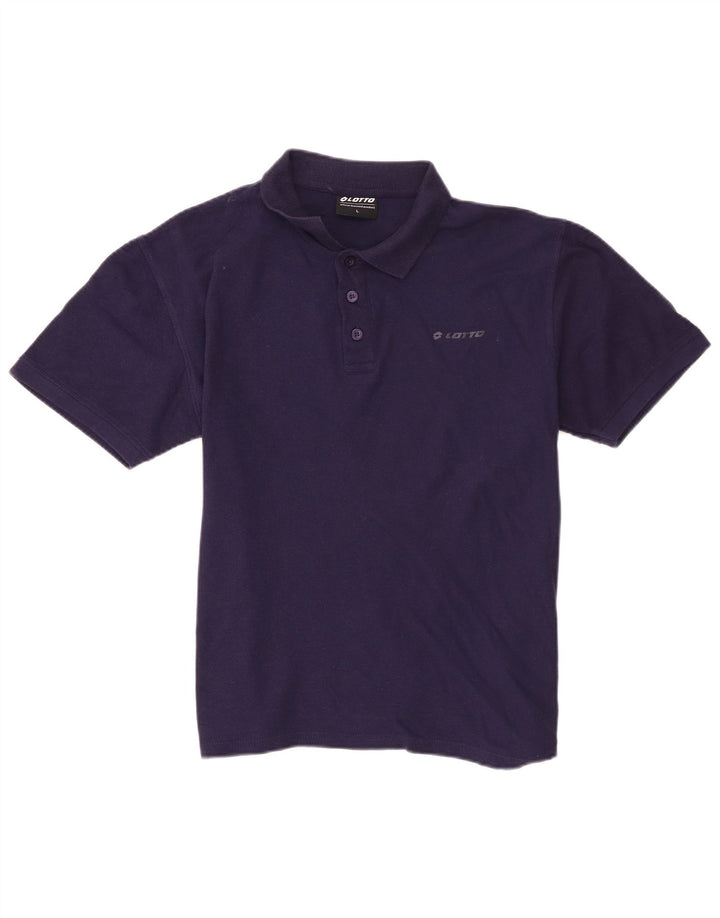 Polo Lotto Hombre Grande Azul Marino Algodón