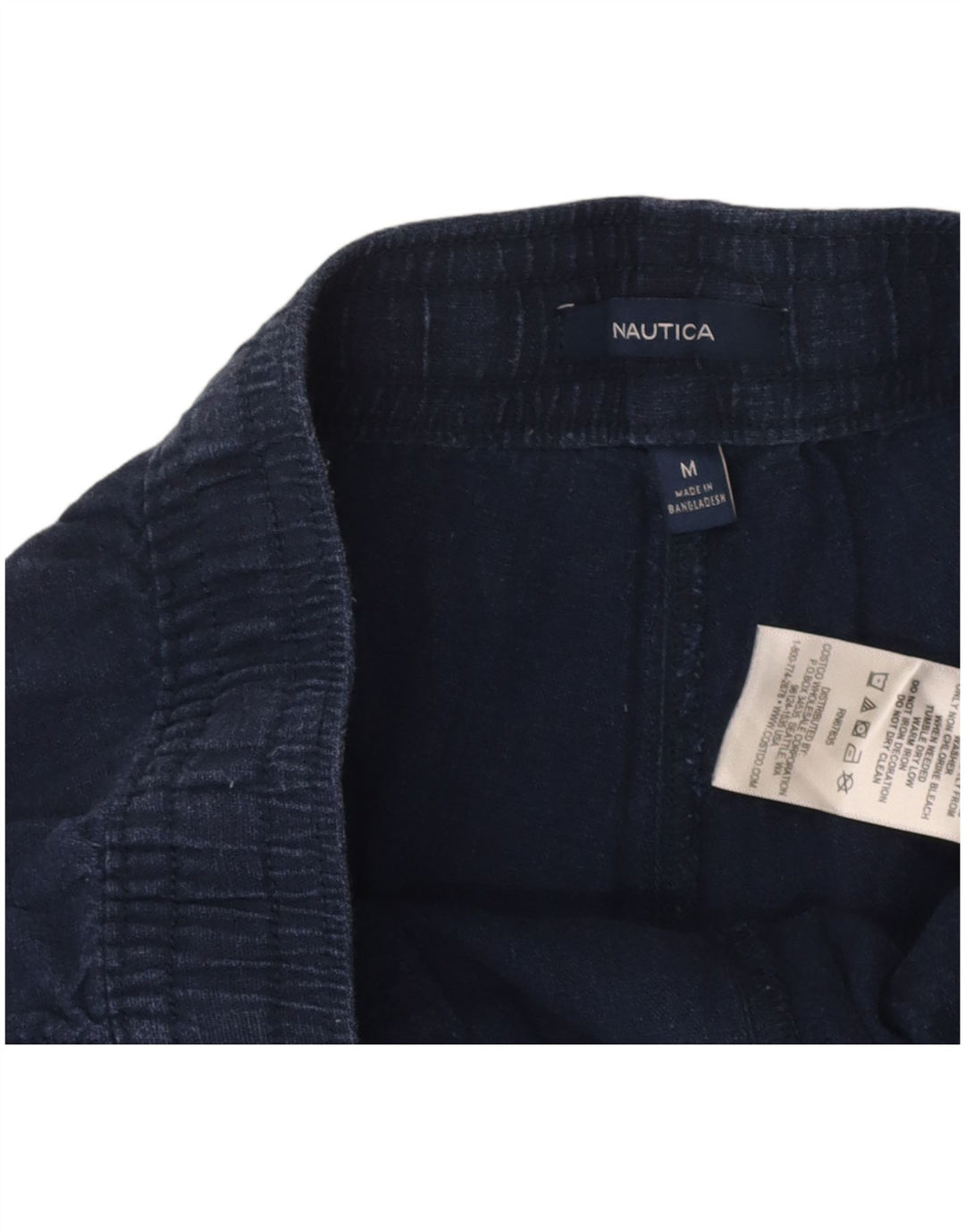 NAUTICA Womens Shorts Medium W32 Navy Blue Linen