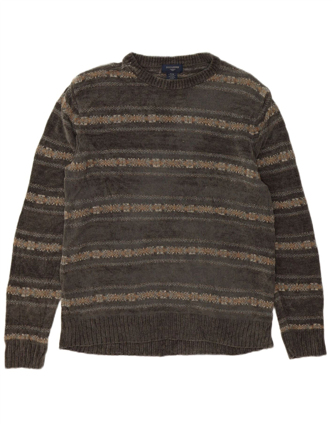 Dockers Suéter De Cuello Redondo Para Hombre Acrílico Fair Isle Gris Medio