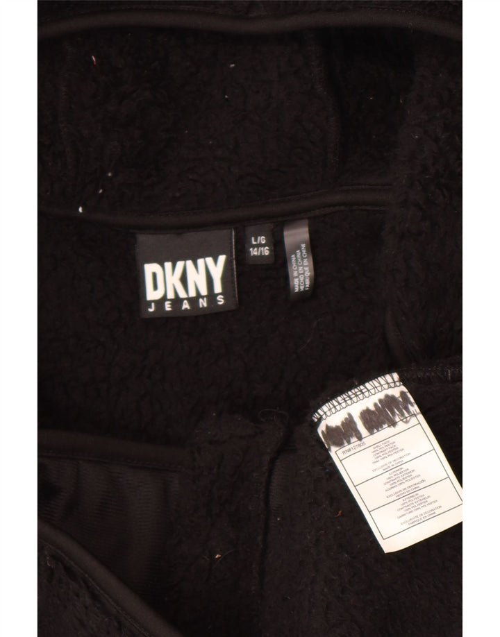Dkny Chaqueta Polar Niña 14-15 Años Grande Negro Poliéster