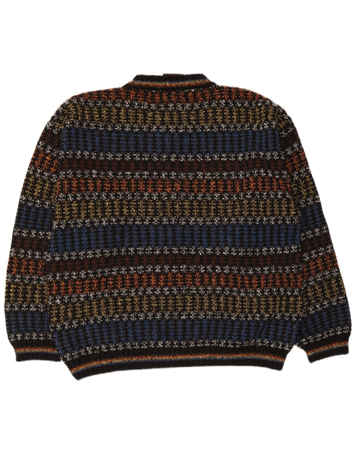 Oxymel Jersey Con Cuello En V Para Hombre De Lana A Rayas Mediana Multicolor
