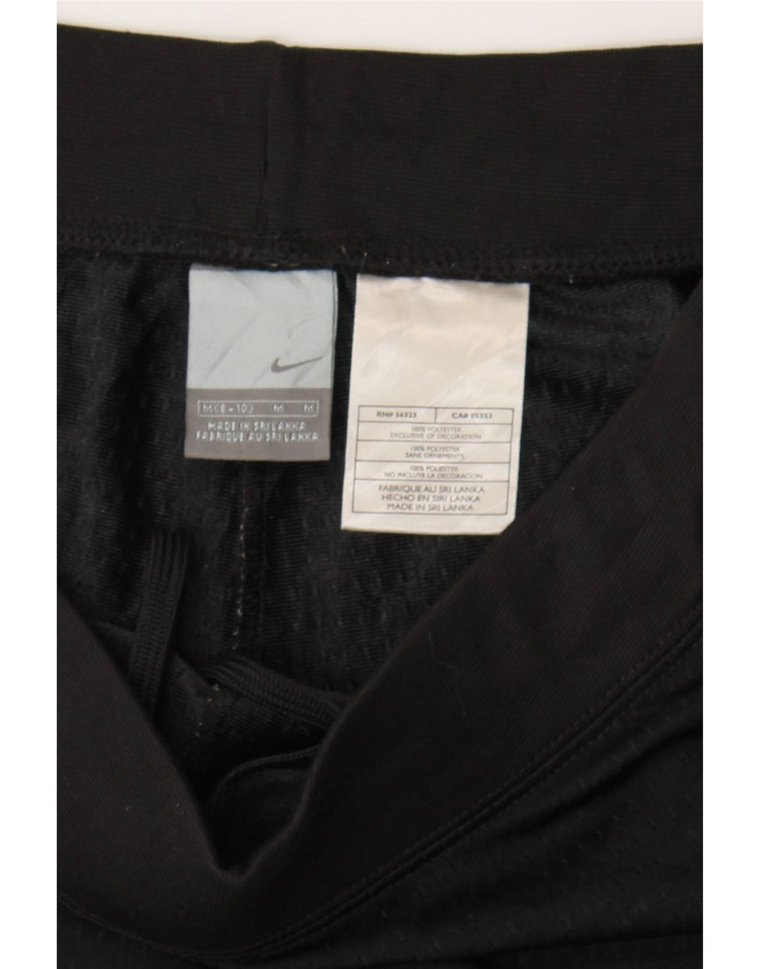 NIKE Womens Sport Shorts US 8/10 Medium  Black Colourblock Polyester Vintage Nike and Second-Hand Nike from Messina Hembry 