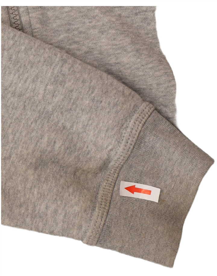 Nike - Sudadera con capucha y cremallera para hombre, algodón moteado en gris medio