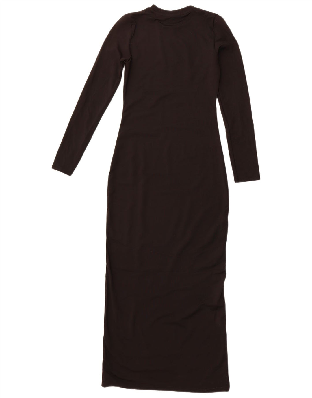ZARA Mujer Maxi Vestido De Manga Larga UK 42 Mediano Negro