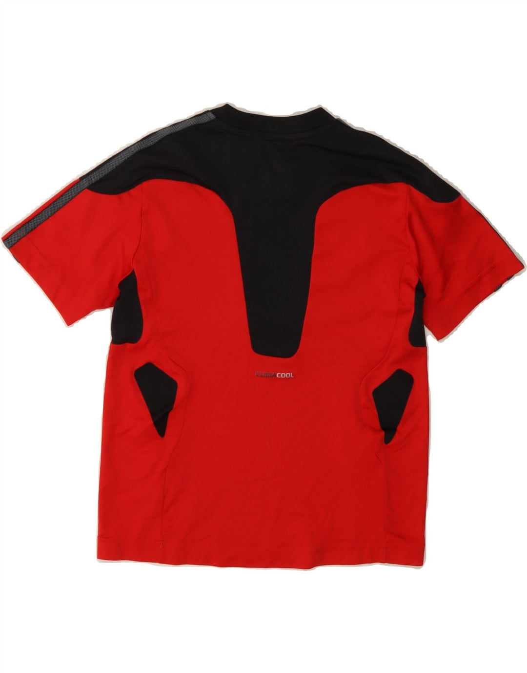 ADIDAS Boys Climacool T-Shirt Top 7-8 Years Red Colourblock Vintage Adidas and Second-Hand Adidas from Messina Hembry 