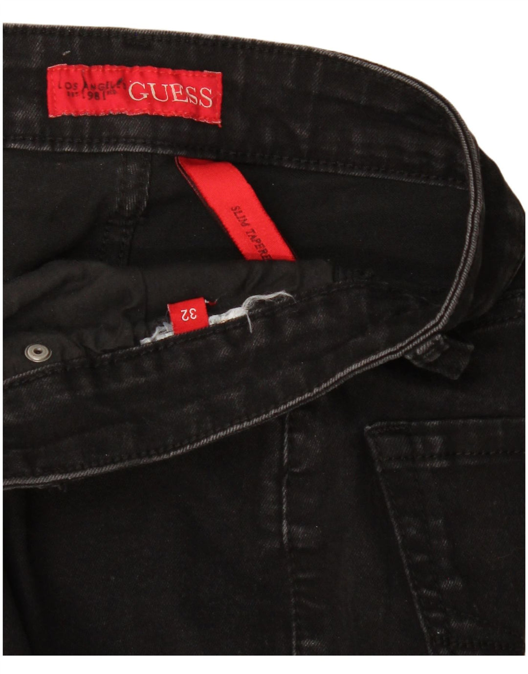 Vaqueros Guess Mujer Slim Tapered W32 L27 Black