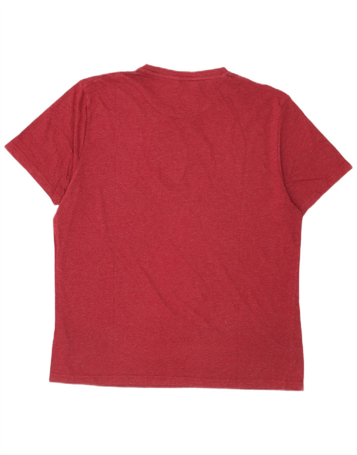 Ben Sherman Camiseta gráfica para hombre Top grande de algodón rojo