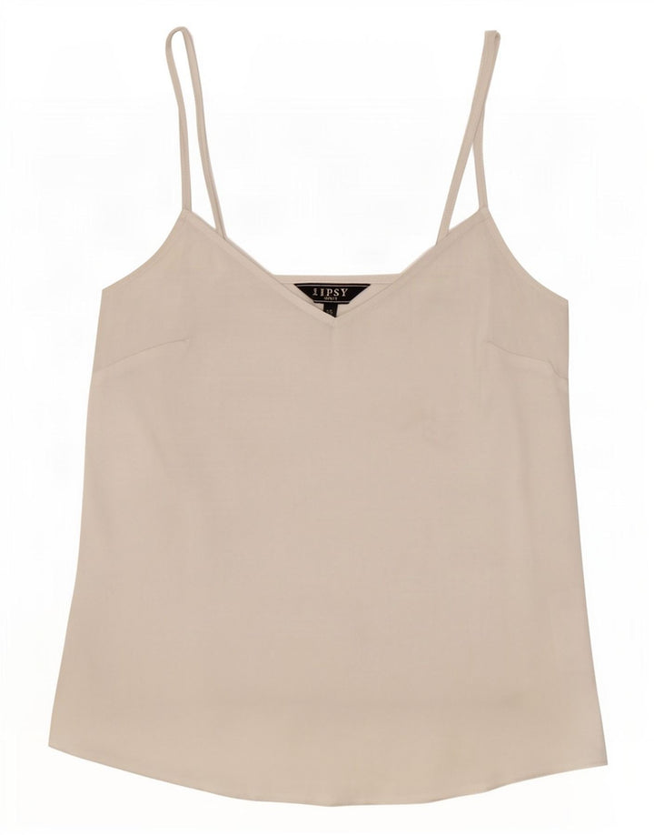 Top de tirantes Lipsy para mujer UK 8 Small Poliéster blanco