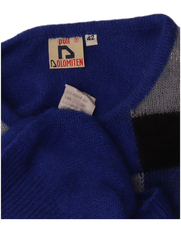 Dolomiten Jersey Mujer Cuello Barco IT 42 Medium Blue Check Mohair