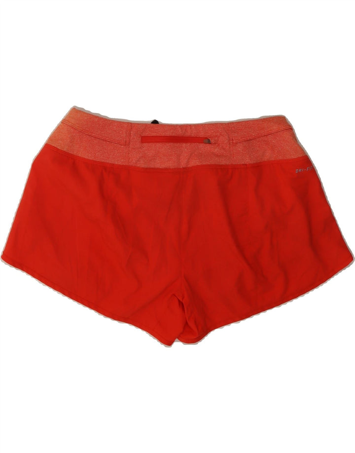 NIKE Womens Sport Shorts UK 14 Medium Orange Colourblock Vintage Nike and Second-Hand Nike from Messina Hembry 