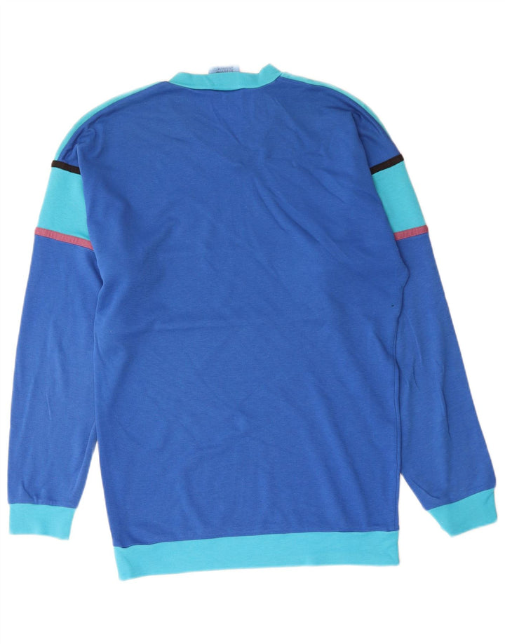 Camiseta Crane Hombre Manga Larga IT 48/50 Algodón Colorblock Azul Medio