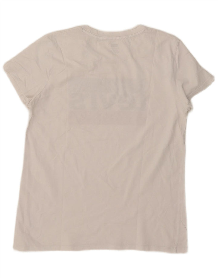 Levi's - Camiseta gráfica para mujer, talla 40, talla mediana, color blanco