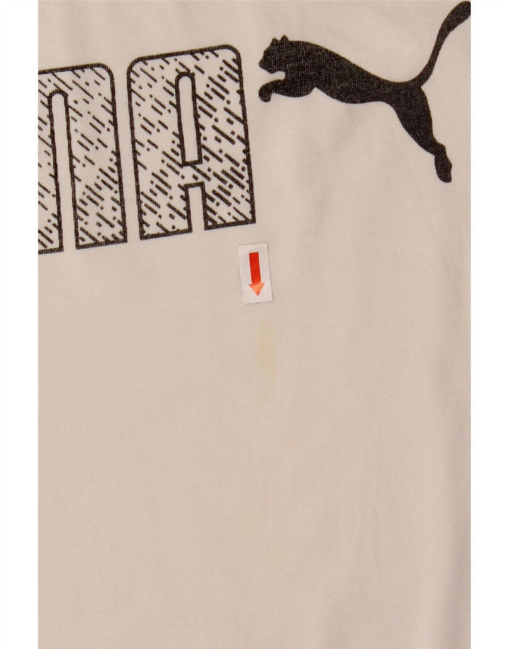 Puma Hombre Camiseta Gráfica Top Medium Blanco