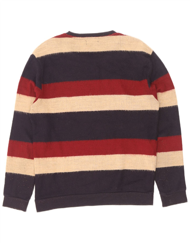 Zara Hombre Jersey De Cuello Redondo Jersey Grande Acrílico A Rayas Multicolor