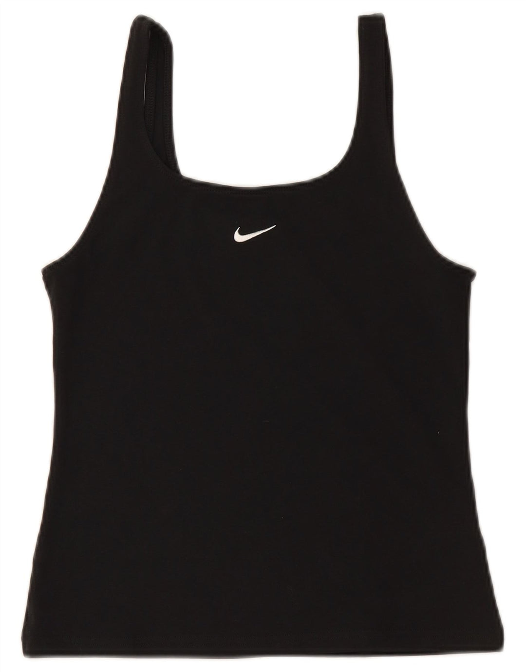 NIKE Top corto de tirantes para mujer UK 12 Medium Black Cotton