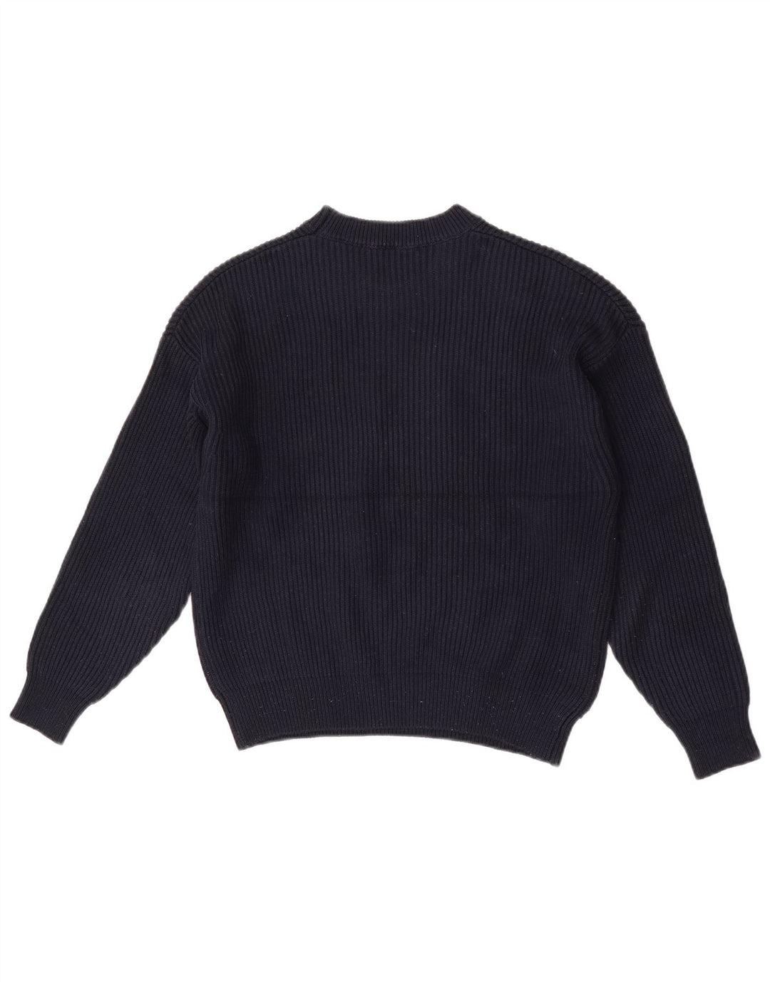 Zara Jersey extragrande con cuello redondo para mujer UK 6 XS Poliéster azul marino