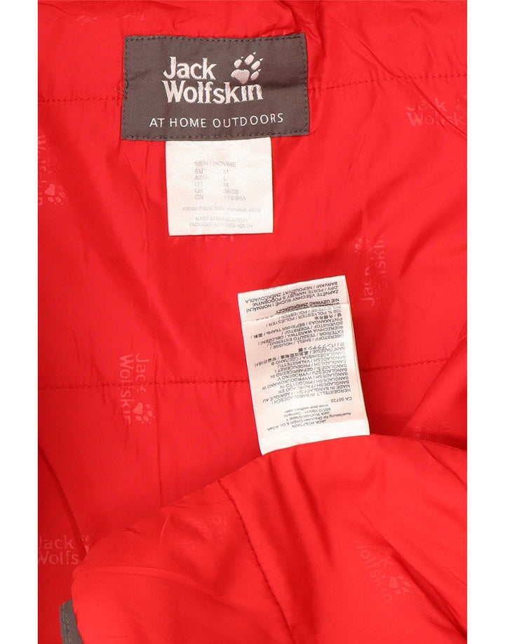 Jack Wolfskin Chaqueta cortavientos con capucha para hombre UK 36/38 Poliéster gris medio