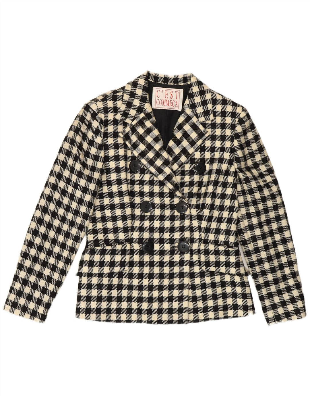 C'EST COMMECA Conjunto de falda de 2 piezas para mujer UK 14 Medium W30 Black Gingham